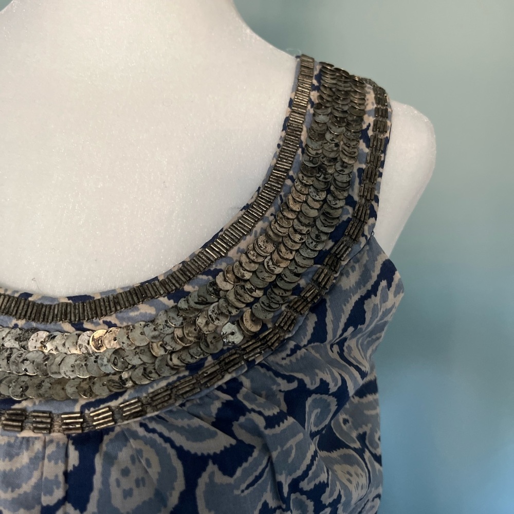 Ann Taylor LOFT sequined collar sleeveless dress